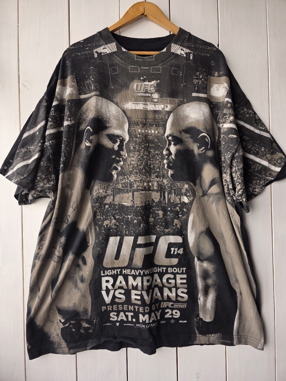 UFC 114 Rampage Vs Evans 2010 Graphic Print T-Shirt  Mens XXXL